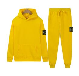 stone jacket island Autumn winter men hoodie trousers sportswear brand casual solid Colour women multi-color hooded sweater set 2 pieces stone-island jacket 3 2XJT