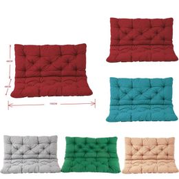 Pillow 1pcs European Style 2/3 Seater Garden Waterproof Bench Soft Breathable Thick Solid Colour Outdoor Rocking Chair /Decorative Pi