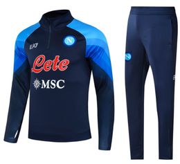 22 23 Napoli TrackSuit soccer jersey football kit 2022 2023 SSC Naples AE7 D10S Hommes training suit wear Formation tuta Chandal Squitude Jogging tracksuits