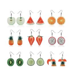 Charm Version Of The Small Fresh Acrylic Earring Summer Fashion Jewellery Accessories Fruit Earrings Drop Delivery Dhodo