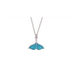 Pendant Necklaces Fish Tail Necklace Ocean Sea Blue Enamel Fishwhale Mermaid Beautifly Luxury Jewellery Luminous Drop Delivery Pendants Dhs2A