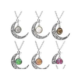 Pendant Necklaces Fashion Moon Retro Mticolor Necklace Star 6 Colour Selection Drop Delivery Jewellery Pendants Dh50Y