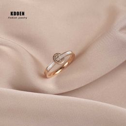 Band Rings Classic Fashion Ring Letter Digital Titanium Steel Rose Gold Ring For Woman Student Finger Jewellery Party Girl's Temperament Ring G230213