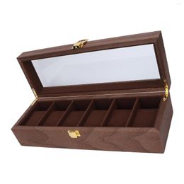 Watch Boxes 6 Slot Vintage Wooden Jewellery Storage Case Organiser Display Container Box M