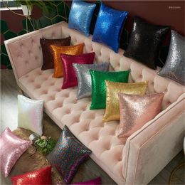 Pillow GURET Sequins Case Luxury Sofa Cover Christmas Decorative Throw Pillowcase Silver Gold Blue Square