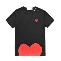 mens Women's Play designer cotton embroidery love eyes tshirt loose casual couple style printed short sleeve bottom