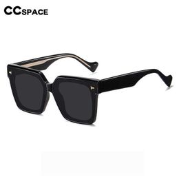 Sunglasses 53213 Square Large Frame Polarised Sunglasses Fashion Men Women Acetate Leg T-Nail Mirror Sun glasses G230214