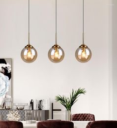 Pendant Lamps Vintage Ball Glass Light Industrial Style Lampshade With Adjustable Cord Length For Kitchen Island Dining Room