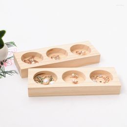 Jewellery Pouches Solid Wood Earrings Ring Display Tray Creative Jewellery Holder