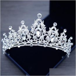 Cabe￧as de cabe￧a Bling Bling Bridal Crowns Crystal Rhinestone New Design Brides Brides Sweet 15 Head Tiaras Anos Anos Drop Delivery We Dhize