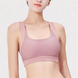 Camisoles & Tanks Women Underwear Sports Bra Mesh Running Fitness Lingerie Female Hollow Out Sling Shockproof Professional Yoga Clothing