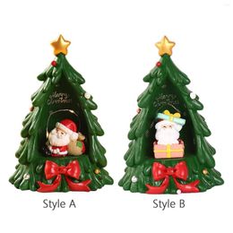 Christmas Decorations Tree Santa Statue Gift Night Light Miniatures Durable For El