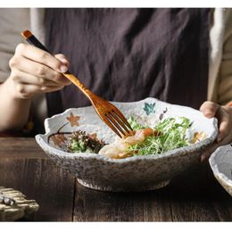 Bowls FANCITY Special Tableware Linglong Porcelain Ceramic Bowl Vegetable Salad Household Rice Dessert