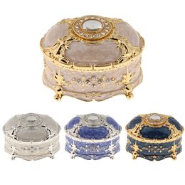 Jewellery Boxes Luxury Vintage Metal Jewellery Box Ring Trinket Case Jewellery Bracelet Pearl Case Gift Storage Box Storage Cosmetic Hamper Giftcaja 230214