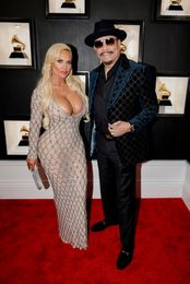Coco-austin wore a sexy long-sleeved diamond-encrusted dress at the Grammy Awards in 2023.