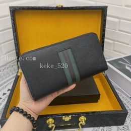 NEW Designer wallet Fashion Women men Wallet Classic Organizer Long Zipper Wallets Real Leather Inside Clutch Purse 666097