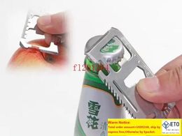 Card size 11 in 1 Multifunction Tool Pocket Card Outdoor Camping Survival Knife With saw ruler opener 500pcs