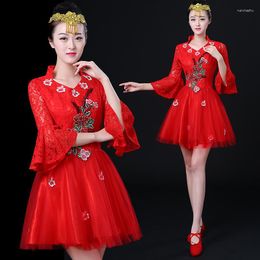 Stage Wear Chinese Folk Dance Costume Clothing Hanfu Ancient Fan Traditional Costumes FF1970