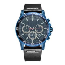 Luxury Mens Watches Rubber Strap Japan Quartz Movement Chronograph Watch All Subdials Work Men Wristwatch Male Clocks Gif251f