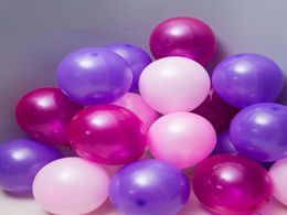 1000pcslot Fast shipping 10 Inch latex Ballons Birthday Wedding Decorations Balloons Pink White Purple Party supplies
