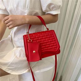 Evening Bags Leather For Women 2023 Purple Red Small Shoulder Handbags Designer Fashion Black Crossbody Bag With Coin Purse