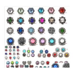 Clasps Hooks Noosa Crystal Snap Button 18Mm Chunks Flower Heart Owl Ginger Jewellery Diy Necklace Bracelet Accessory Drop Delivery F Dh9Lw