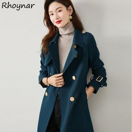 Womens Trench Coats Women Elegant Allmatch Stylish est Harajuku Streetwear Ulzzang Ladies Clothing Simple Basic Teens Vintage Design Cosy 230215