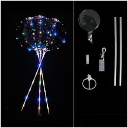 Balloon New Luminous Led Balloons With Stick Nt Bright Lighted Up Kids Toy Birthday Party Decorations 1098 V2 Drop Delivery Dhvnw