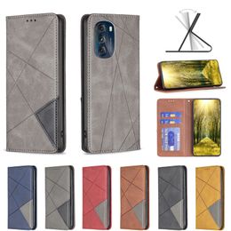 Cases For Redmi 12C K60 Moto G 5G 2023 G13 G23 E13 4G G53 5G G73 Geometry PU Leather Wallet Vertical Hybrid Hit Closure Hybrid Flip Cover Geometric Suck Magnet Phone Pouch