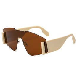 New Fashion Large Rim Sunglasses European and American Fashion Men's and Women's Wide-Leg Sunglasses Avant-Garde