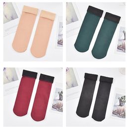 Women Socks Winter Warmer Thicken Thermal Wool Cashmere Snow Seamless Velvet Boots Floor Sleeping For Mens Cute