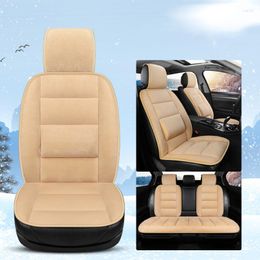 Car Seat Covers Front Rear Plush Cushions Winter Warm Fit Sedan SUV Truck Universal Protector Pad Auto Interior Accessories