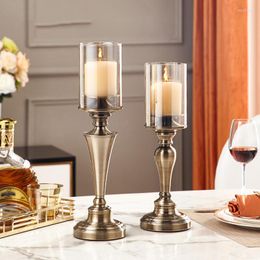 Candle Holders Rose Gold Dinning Table Nordic Candles Holder Golden Mercury Candl Stand Candels Living Candelabraation