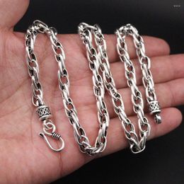 Chains Real Pure S925 Sterling Silver Chain Men Women Toggle Link Necklace 22" Fine Jewelry