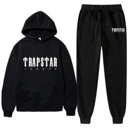 Men's Tracksuits Mens Tracksuit Trend Hooded 2 Pieces Set Hoodie Sportwear Jogging Outfit Logo Man Clothing