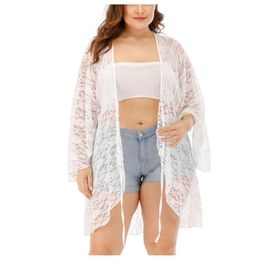 Women's Swimwear Sexy Summer Women Floral Lace Crochet Kimono Cardigan Bikini Cover Up Wrap Beachwear Cover-Ups #g3