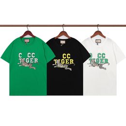 T-shirt da uomo con motivo di stampa S-2XL Taglia larga personalità della moda allentata SS23 camicie da uomo di design da donna corte di alta qualità nera