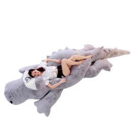 Big Size Simulation Crocodile Skin Plush Toy Jumbo Alligator Cover For Kids Girl 118inch 87inch