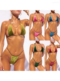 Sexy Velvet Swimsuit Women Micro Bikini Set Thong Swim Suit 2 Piece Bathing Suit Ladies Green String Biquini Bathers ggitys channels burburriness 8S64