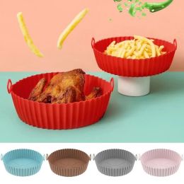 Silicone Basket Pot Tray Liner For Air Fryer Oven Accessories Pan Baking Mould Pastry Bakeware Kitchen Novel Shape Reusable Wholesale FY4162