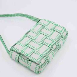 Luxury Brand Fashion Designer Style Women Crossbody Bag Cowhide Leather Embroidery Pillow Woven Handbag 220613 230201
