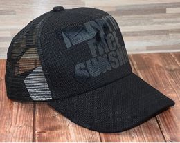 American Street Mesh Cap Summer Breathable Sun Protection Peaked hat Big Head Circumference Linen Baseball Caps Tide