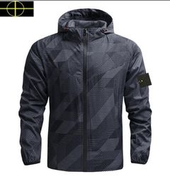 STONE jacket Luxury brand fashion designer men's spring and autumn waterproof and windproof jacket fashion casual hip hop street zipper outdoor jacket