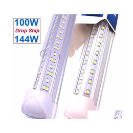 Led Tubes Vshaped Integrate T8 Tube 2400Mm 4 5 6 8 Ft Feet Fluorescent Lamp 8Ft 4Ft Light Cooler Door Lighting Tra Bright Daylight 6 Dh53B