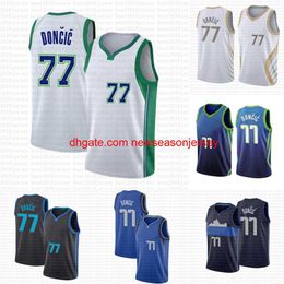 embroidery custom 2022 Basketball Jerseys Mens Youth Kids Luka Doncic Youth Kids Dirk Nowitzki New Th Anniversary Blue Jersey
