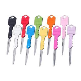 Mini Key Knives Faca dobr￡vel de ￢ncora Keychains ao ar livre Campo de ca￧a t￡tica Faculdade de sobreviv￪ncia Ferramentas de sobreviv￪ncia