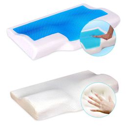 Pillow Orthopedic Memory Foam Pillow 50x30cm60x35cm Slow Rebound Soft Icecool Gel Pillow Comfort Relax The Cervical For Adult Pillows 230214