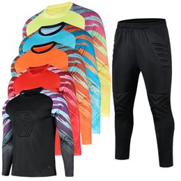 Outdoor T-Shirts Football jerseys uniform Goalkeeper Shirts Long sleeve Pant soccer wear goalkeeper Training Uniform Suit Protection Kit Clothes 230215