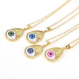 Pendant Necklaces Bohemian Alloy Resin Devil's Eye Necklace Personality For Halloween Gifts Luxury Woman Jewellery