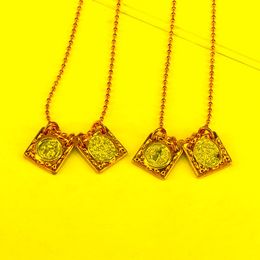 Chains 10Pcs Trendy Gold Colour Virgin Mary Necklace For Women Jesus Religion Pendant JewelryChains